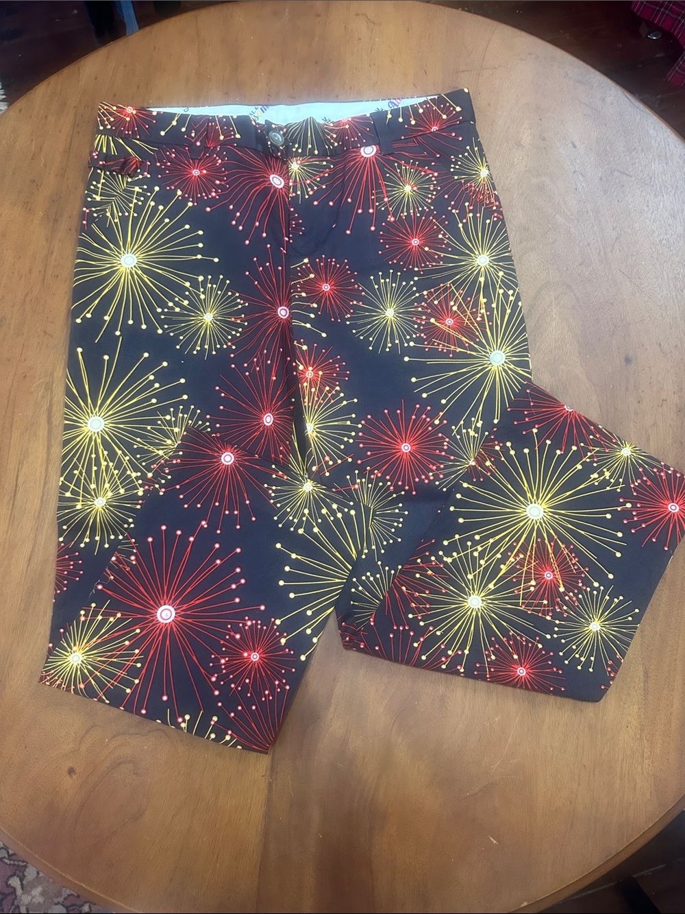Women’s Black Firework Print Golf Red & Yellow Firework by Royal & Awesome